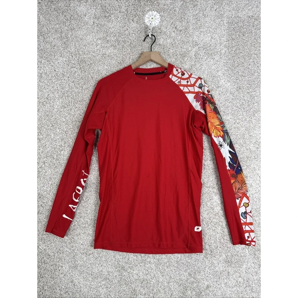 Long Sleeve UPF‎ 50+ Baselayer Skins Medium Asymmetric Red Fire